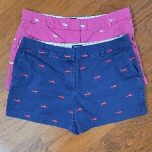 British Khaki Navy and Pink Women's Shorts Set